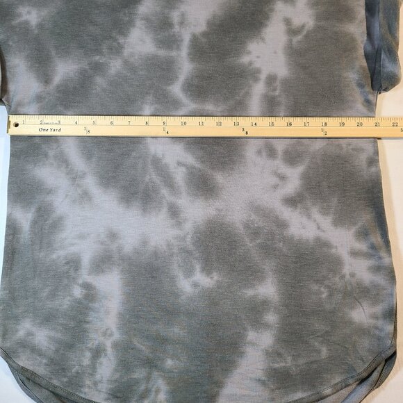 Cupio Green Marbled T-Shirt L Cap Sleeve Soft Knit Casual Top Stretch - Picture 5 of 6